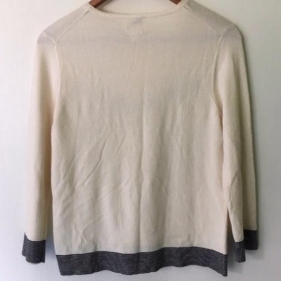 Milly // Cream Sweater Black, White Ribbon Bow S - Picture 3 of 5